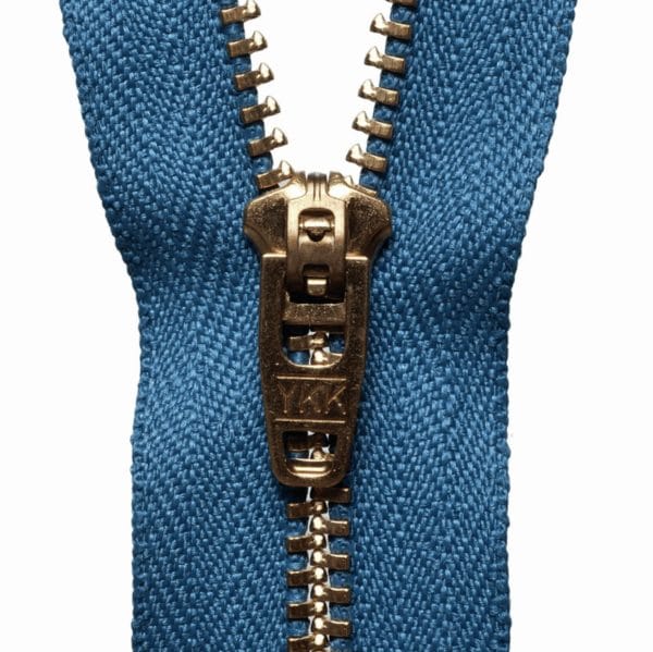 YKK Brass Jeans Zips - 18cm/7in - Slate Blue 1