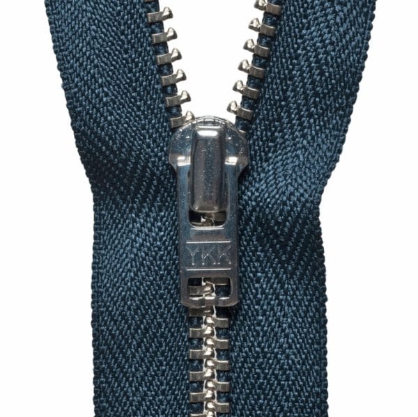 YKK Metal Trouser Zips - 18cm/7in - Dark Navy 1