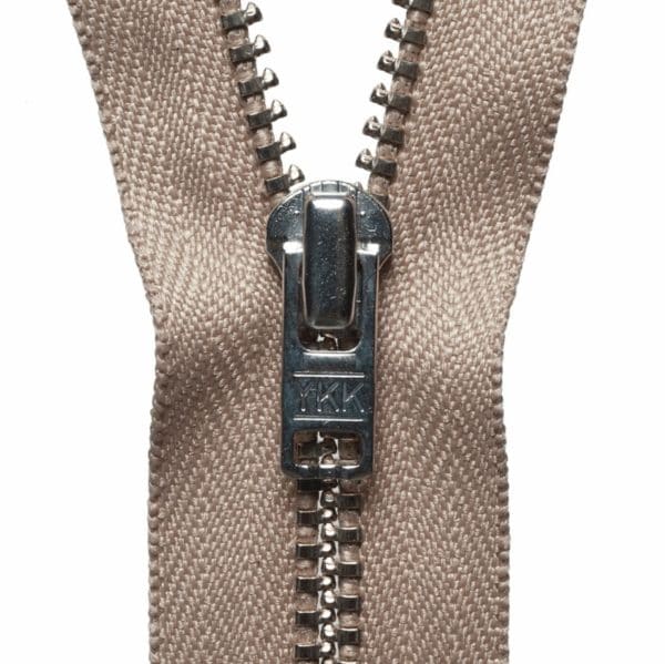 YKK Metal Trouser Zips - 18cm/7in - Fawn 1