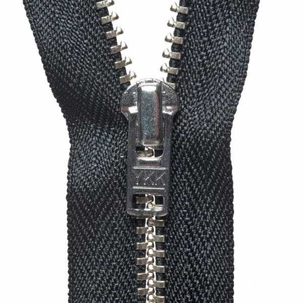 YKK Metal Trouser Zips - 20cm/8in - Black 1