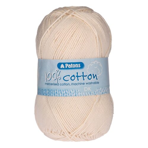 Patons 100% Cotton DK 100g - 02692 Cream 1