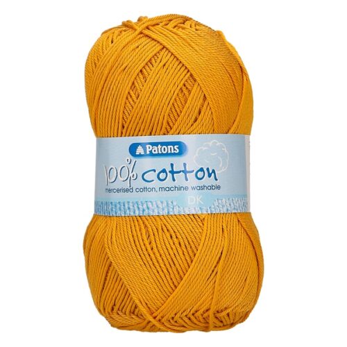 Patons 100% Cotton DK 100g - 02740 Yellow 1