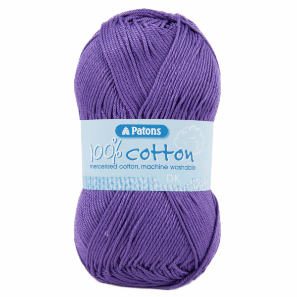 Patons 100% Cotton DK 100g - 02743 Purple 1