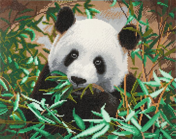 DIY Crystal Art Kits - Framed Canvas 40x50cm - Panda 1
