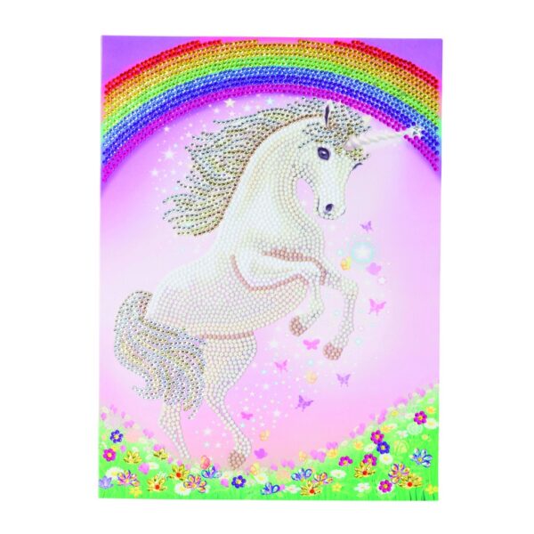DIY Crystal Art Kits - Giant Card Kit - Unicorn Rainbow 1