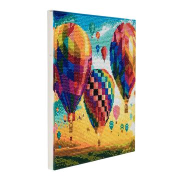 DIY Crystal Art Kits - Framed Canvas 30x30cm - Hot Air Balloons 3