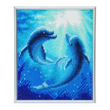 DIY Crystal Art Kits - Picture Frame Kit - Dolphin Dance 1
