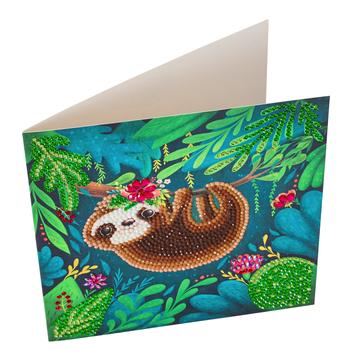DIY Crystal Art Kits - Card Kit 18x18cm - Sloth 2