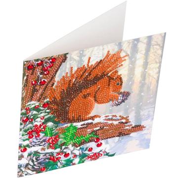 DIY Crystal Art Kits - Card Kit 18x18cm - Squirrel 2