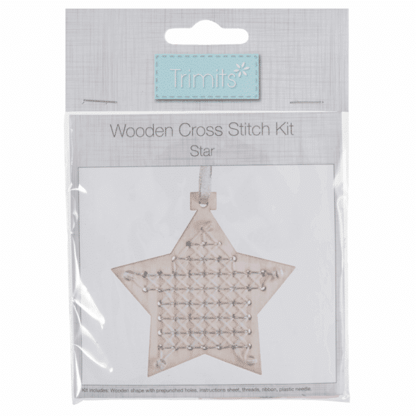 Trimits - Wooden Cross Stitch Kit - Star 1