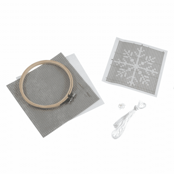 Trimits - Felt Cross Stitch Hoop Kit - Snowflake 2