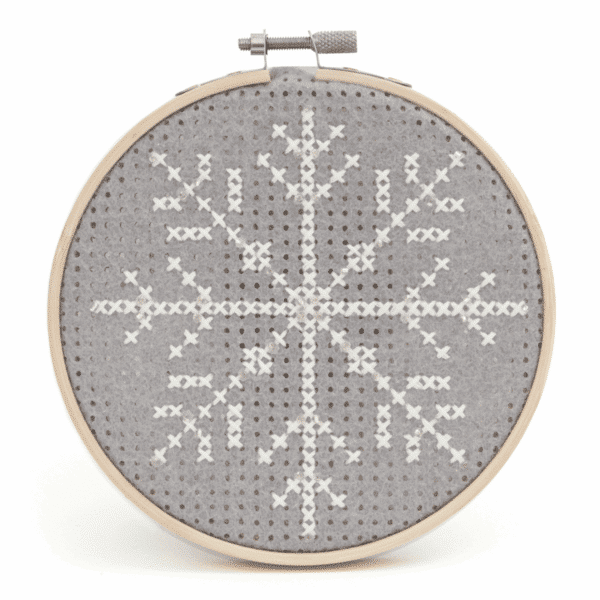 Trimits - Felt Cross Stitch Hoop Kit - Snowflake 3