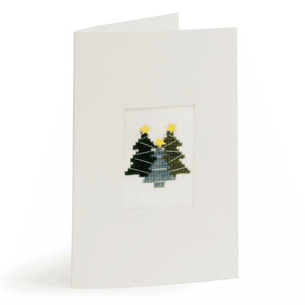 Trimits - Cross Stitch Greeting Card Kit - Trees 2