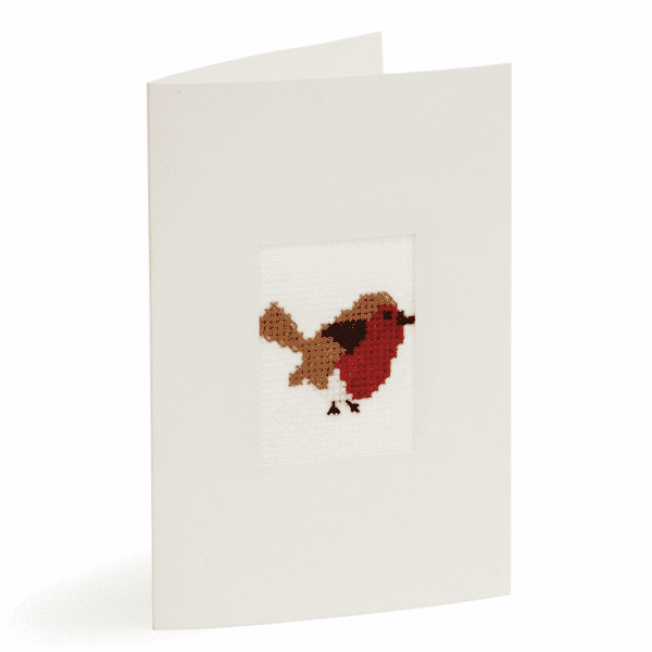 Trimits - Cross Stitch Greeting Card Kit - Robin 2