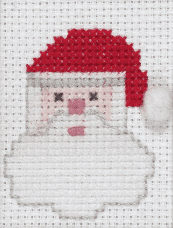 Trimits - Cross Stitch Greeting Card Kit - Santa 3