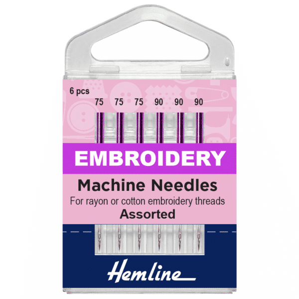 Hemline - Sewing Machine Needles - Embroidery - Assorted Sizes 1