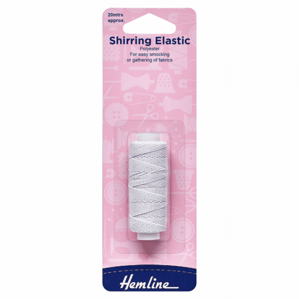 Hemline - Shirring Elastic - White - 0.75mm x 20m 1