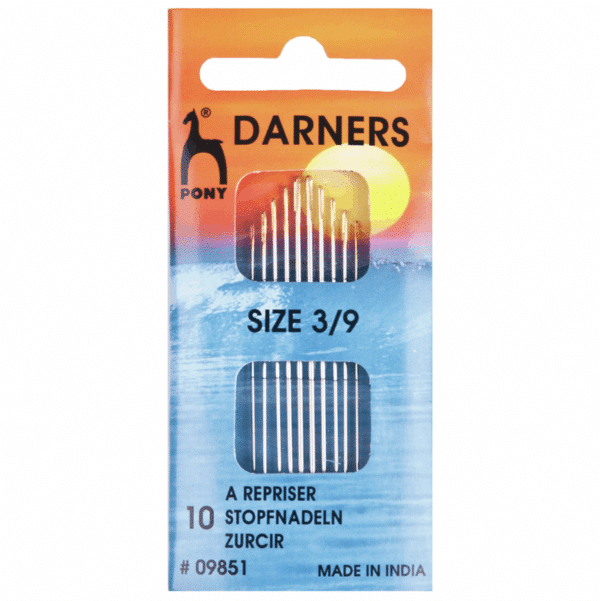 Pony - Hand Sewing Needles - Darners - Gold Eye - Size 3/9 1
