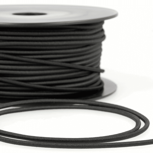 Round Elastic - Black - 3mm x 2m 1