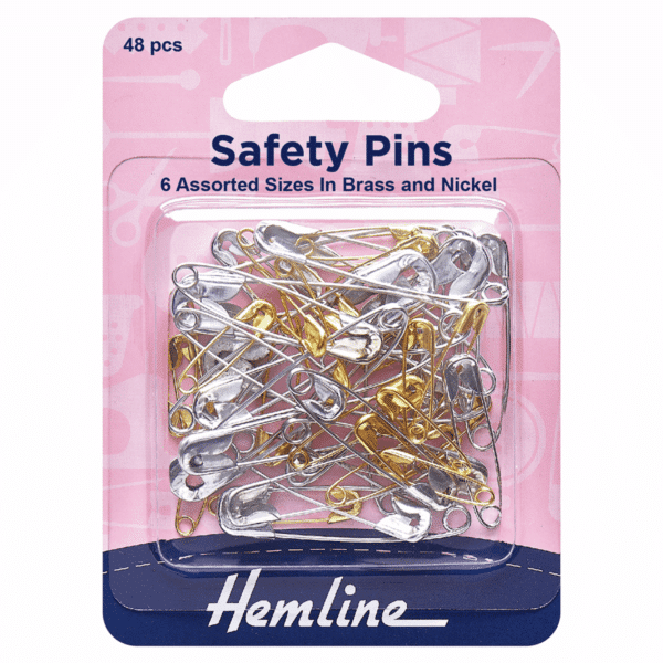 Hemline - Safety Pins - Assorted Sizes - 48pcs 1
