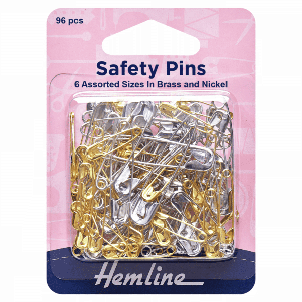 Hemline - Safety Pins - Assorted Sizes - 96pcs 1