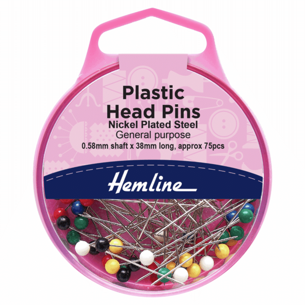 Hemline - Plastic Head Pins - 75pcs 1
