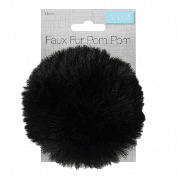 Trimits - Faux Fur Pom Pom - Black 1