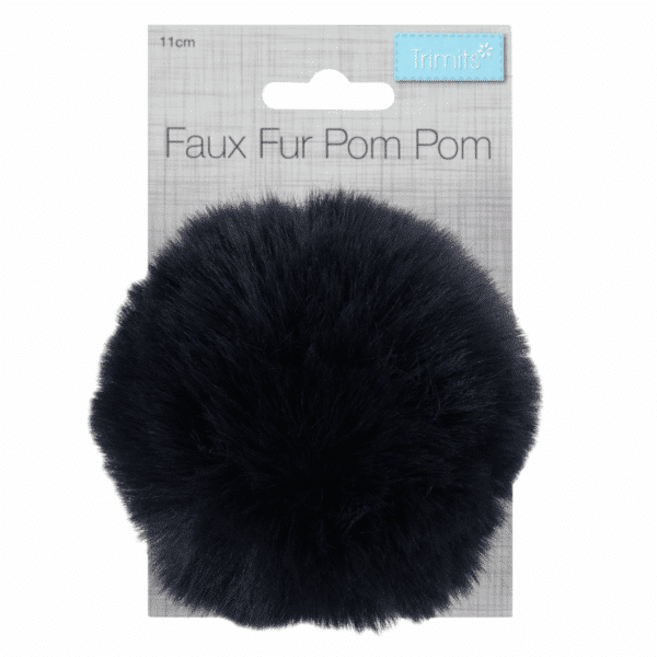 Trimits - Faux Fur Pom Pom - Navy 1