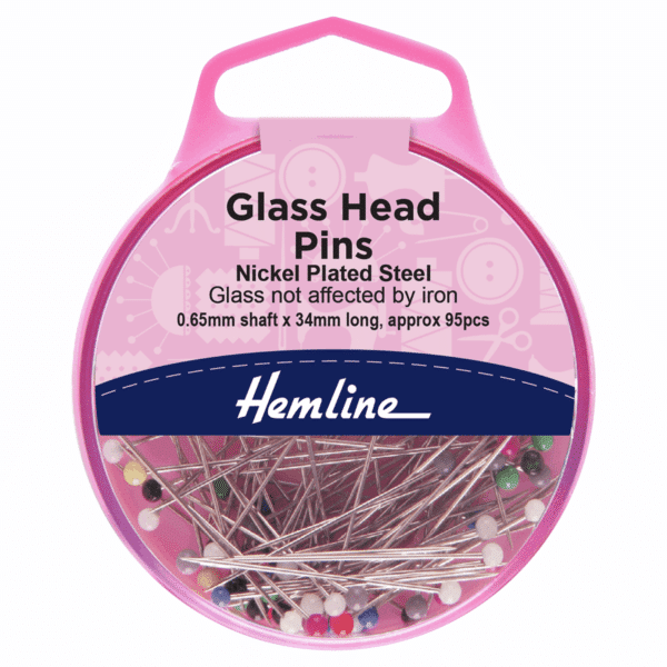 Hemline - Glass Head Pins - 95pcs 1