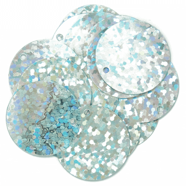 Craft Factory - Sequins - Silver Holographic Flat - 20mm 1