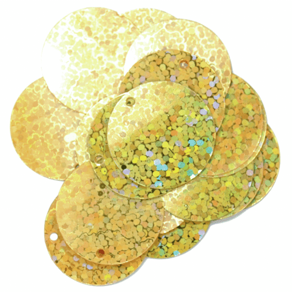 Craft Factory - Sequins - Gold Holographic Flat - 20mm 1