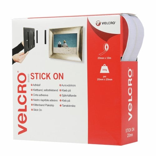 Velcro - Stick & Stick White Hook & Loop Tape 50cm 1