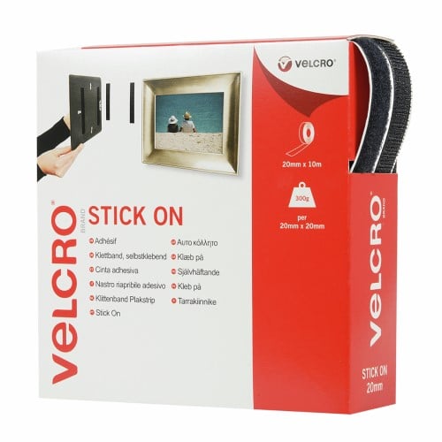 Velcro - Stick & Stick Black Hook & Loop Tape 1
