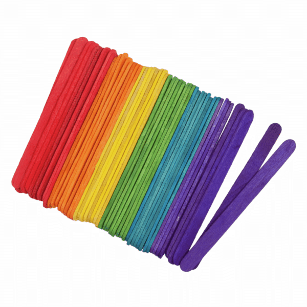 Trimits - Wooden Lollypop Sticks - Multi Coloured - 113mm x 10mm 2