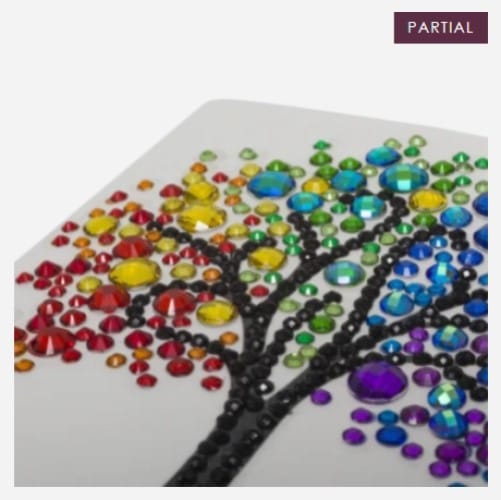 DIY Crystal Art Kits - Card Kit 10x15cm - Rainbow Tree 3