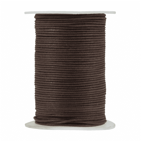 Craft Factory - Waxed Cotton Cord - Brown - 1mm x 1m 1