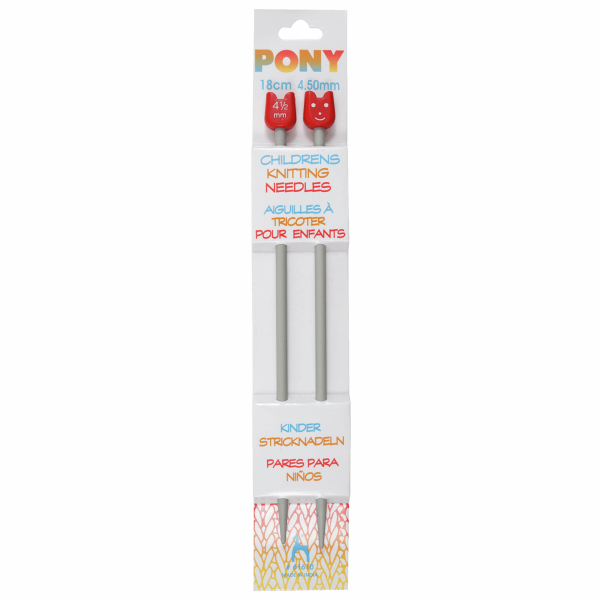 Pony - Childrens Knitting Needles - 4.50mm x 18cm 1