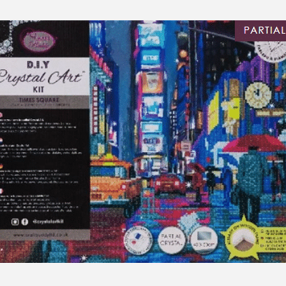 DIY Crystal Art Kits - Framed Canvas 40x50cm - "Times Square" 4