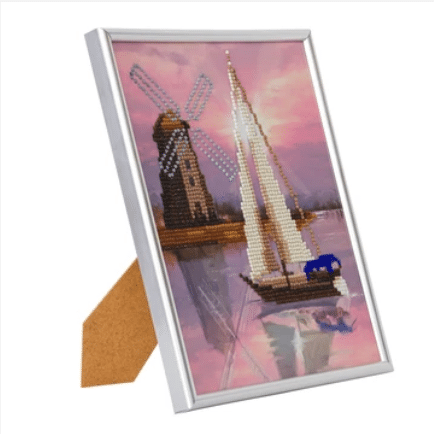 DIY Crystal Art Kits - Picture Frame Kit - Boat & Windmill 3