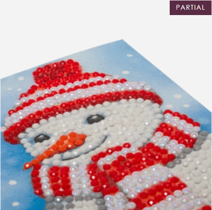 DIY Crystal Art Kits - Card Kit 10x15cm - Cosy Snowman 2