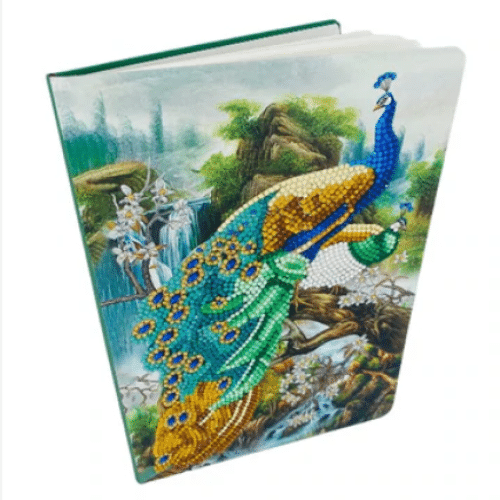 DIY Crystal Art Kits - Notebook Kit - Peacock Waterfall 2
