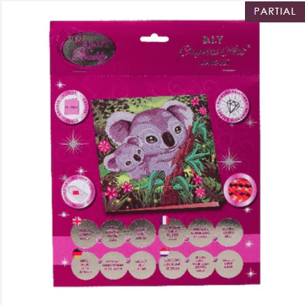 DIY Crystal Art Kits - Card Kit 18x18cm - Koala Hugs 4