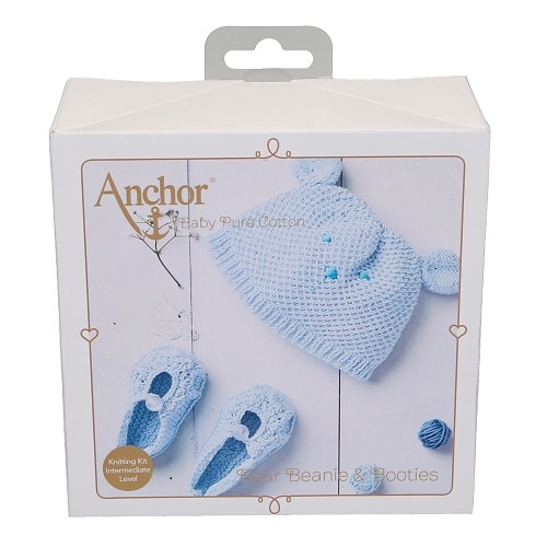 Anchor - Knitting Kit - Amigurumi Baby Hat & Shoes - Blue 3