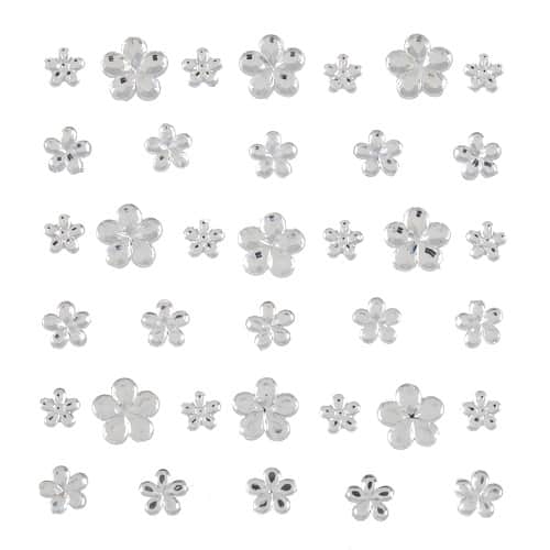 Trimits - Bling Bling - Assorted Flowers - Clear 1