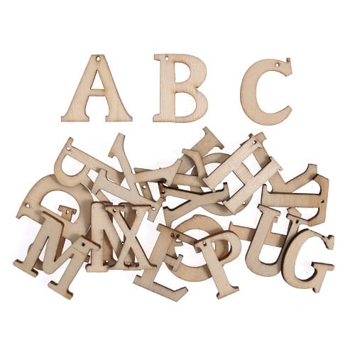 Trimits - Letters - Pack of 26 - Natural Wood 1