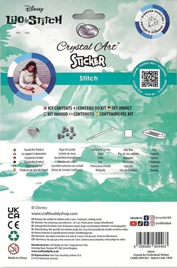 DIY Crystal Art Kits - A5 Sticker - Stitch 4
