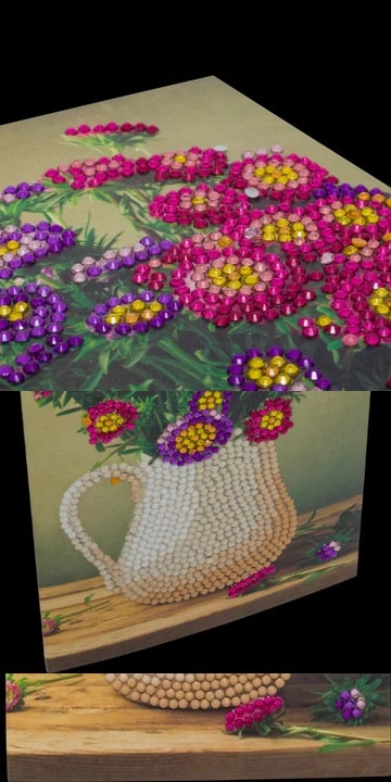 DIY Crystal Art Kits - Card Kit 11x22cm - Flower Vase 3