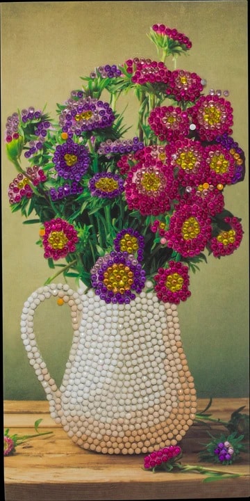 DIY Crystal Art Kits - Card Kit 11x22cm - Flower Vase 1