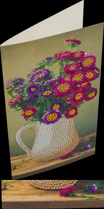 DIY Crystal Art Kits - Card Kit 11x22cm - Flower Vase 2