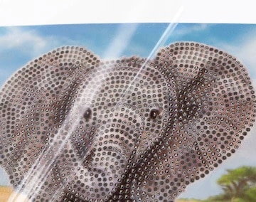 DIY Crystal Art Kits - Card Kit 18x18cm - Baby Elephant 3